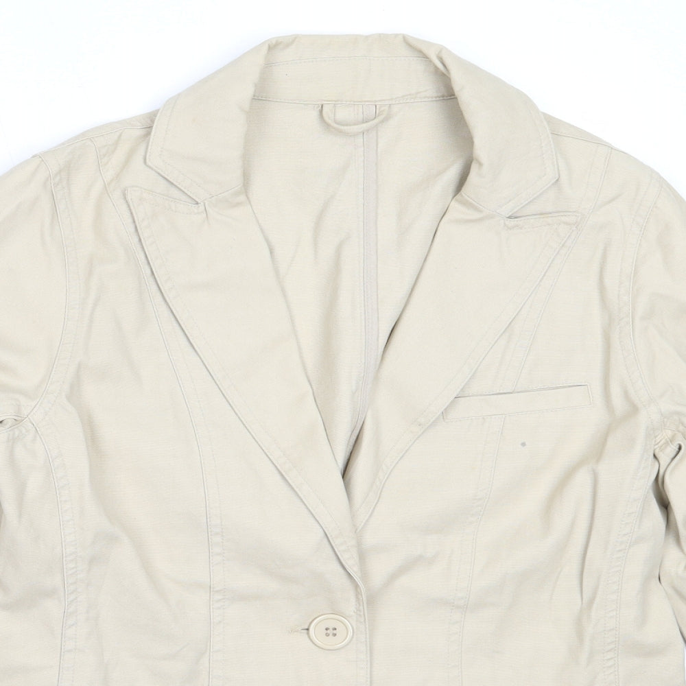 Editions Womens Beige   Jacket  Size 12