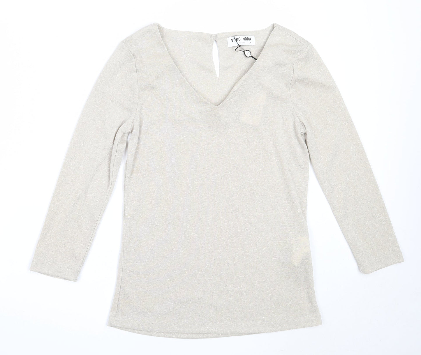 Womens UK Size M Vera Moda Beige Pullover Jumper
