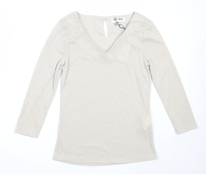 Womens UK Size M Vera Moda Beige Pullover Jumper