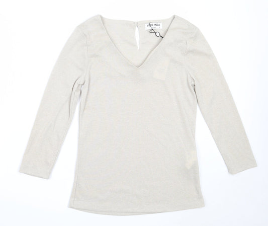Womens UK Size M Vera Moda Beige Pullover Jumper