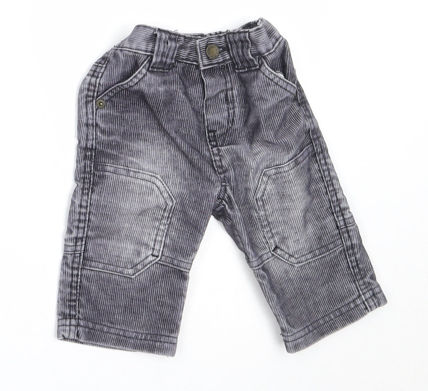 Mothercare Boys Grey  Cotton Capri Trousers Size 3-6 Months