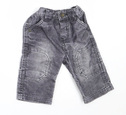 Mothercare Boys Grey  Cotton Capri Trousers Size 3-6 Months
