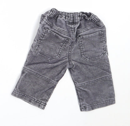 Mothercare Boys Grey  Cotton Capri Trousers Size 3-6 Months