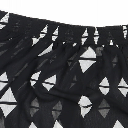 Womens UK Size 10 H&M Black Basic Blouse
