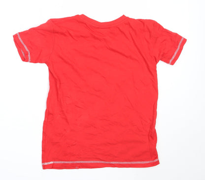 Preworn Boys Red  Cotton Basic T-Shirt Size 11-12 Years Round Neck  - ireland