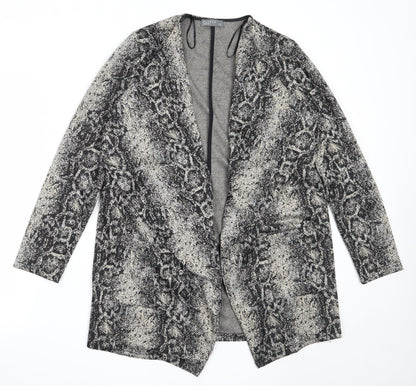 Papaya Womens Black Animal Print  Jacket  Size 12