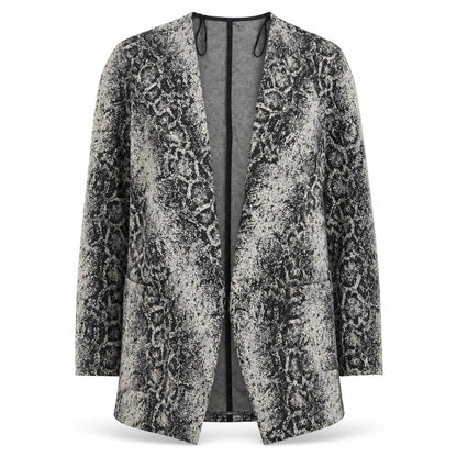 Papaya Womens Black Animal Print  Jacket  Size 12