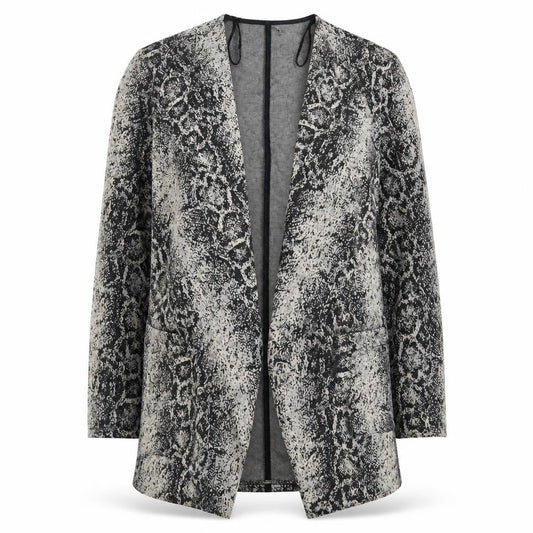 Papaya Womens Black Animal Print  Jacket  Size 12