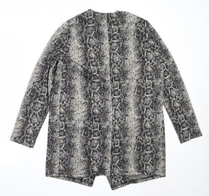 Papaya Womens Black Animal Print  Jacket  Size 12