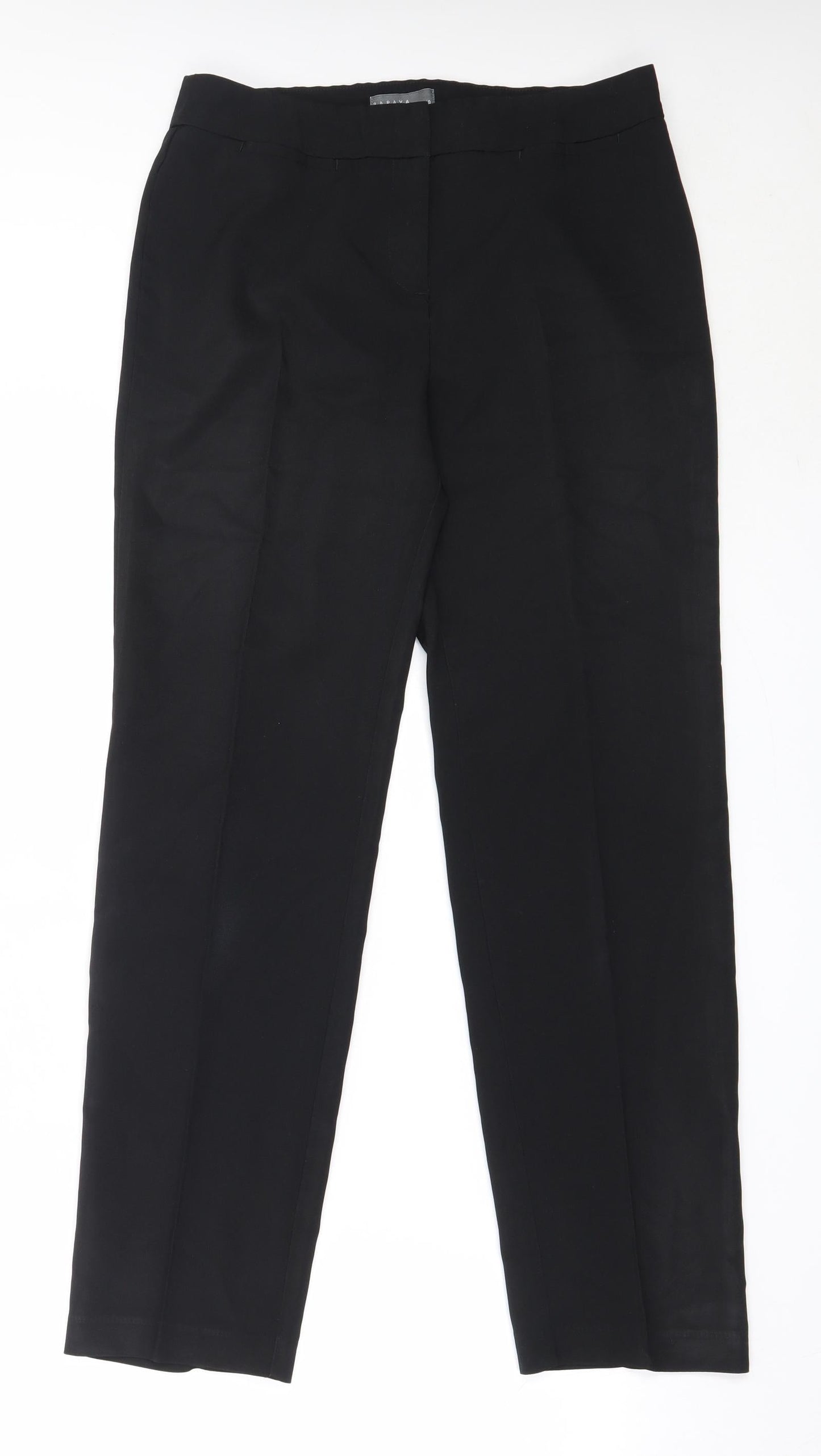 Womens UK Size 10 Papaya Regular Fit  Black Trousers