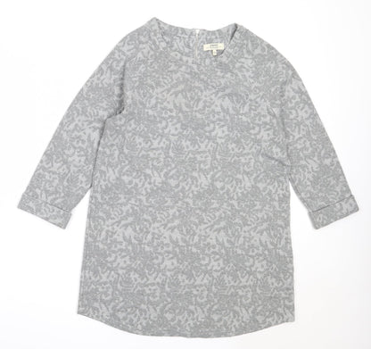 Papaya Womens Grey Round Neck  Polyester Pullover Jumper Size 12