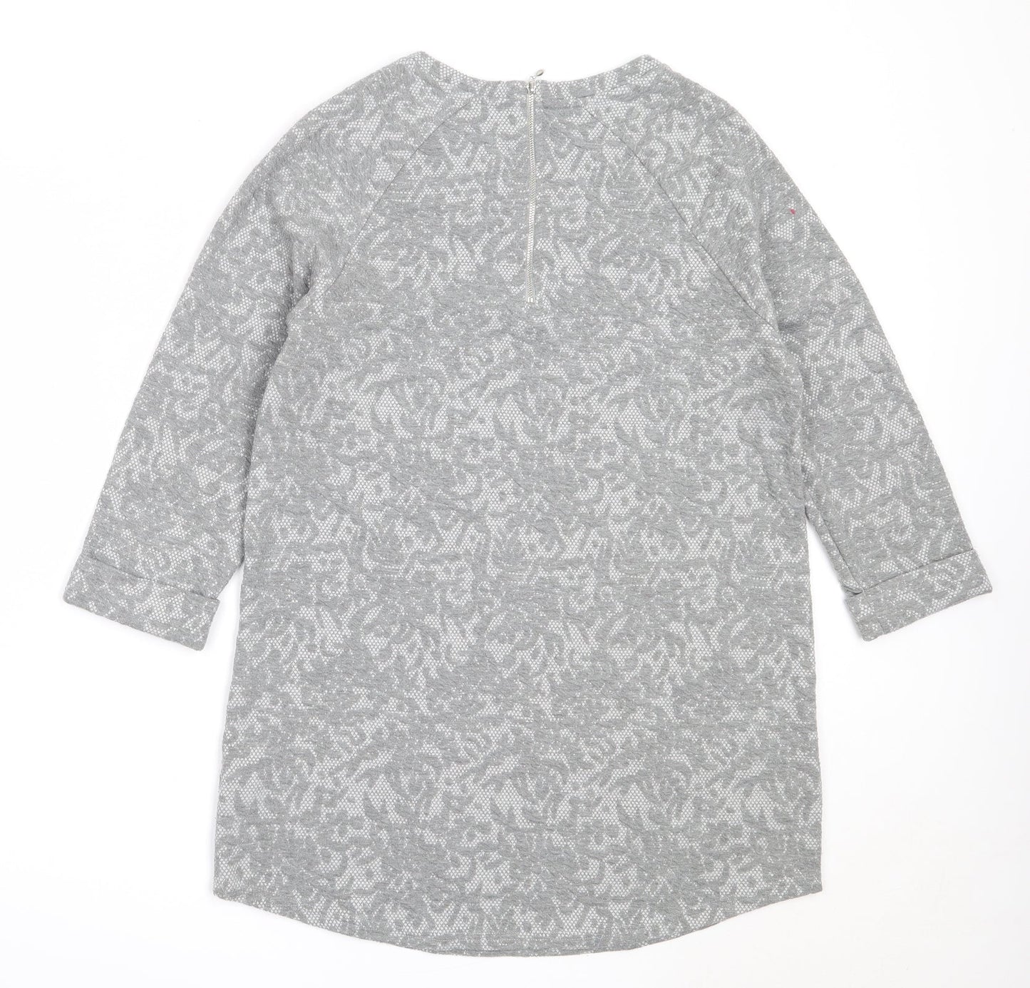 Papaya Womens Grey Round Neck  Polyester Pullover Jumper Size 12