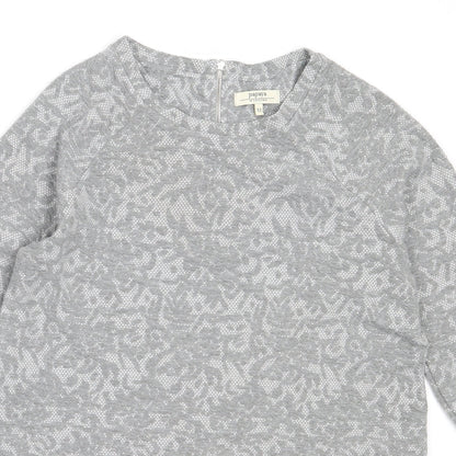 Papaya Womens Grey Round Neck  Polyester Pullover Jumper Size 12