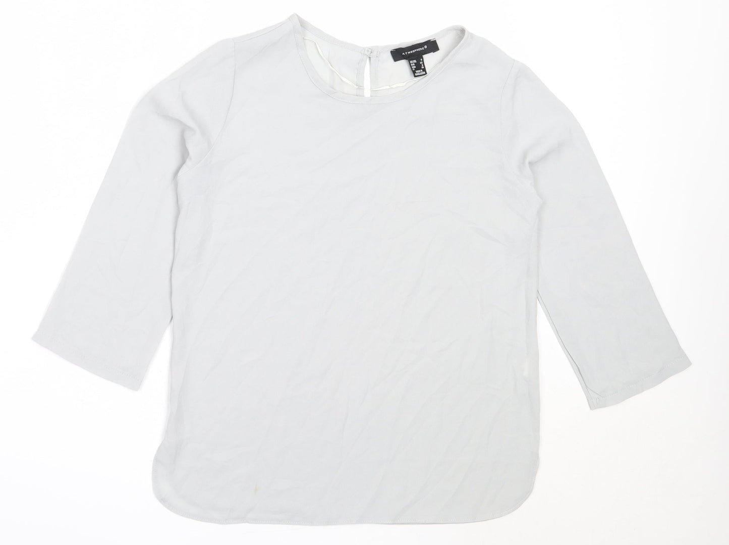 Womens UK Size 4 Atmosphere Grey Basic Blouse