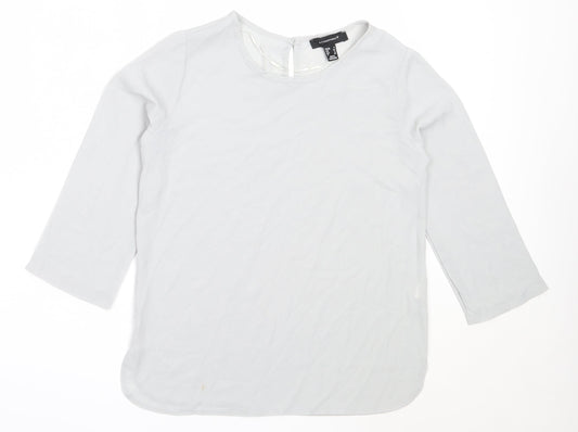 Womens UK Size 4 Atmosphere Grey Basic Blouse
