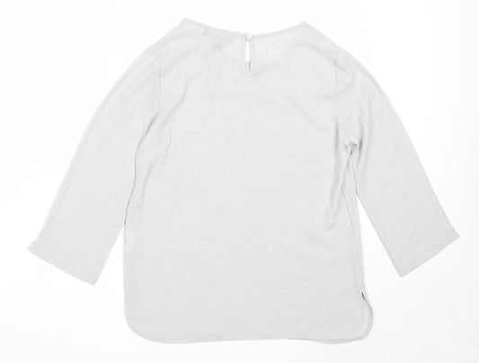 Womens UK Size 4 Atmosphere Grey Basic Blouse