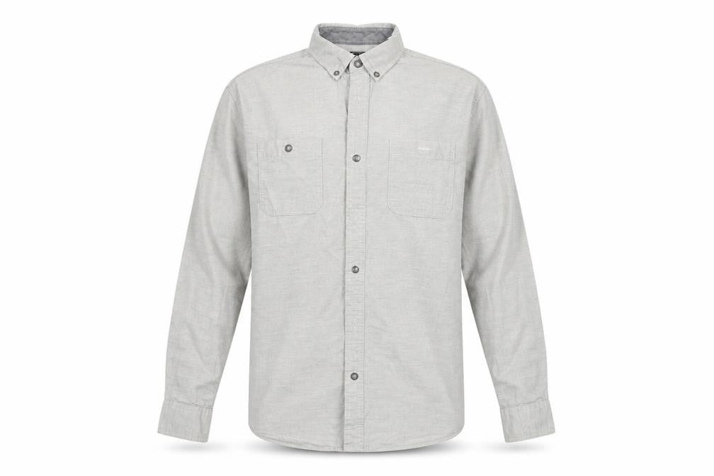 Mens UK Size L F&F Grey  Button-Up Long Sleeve Casual Shirt