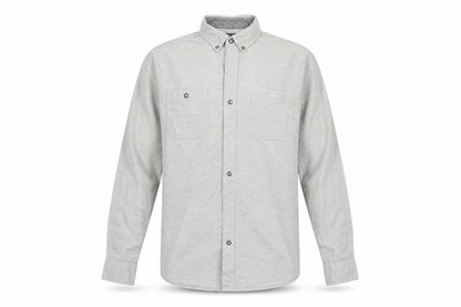 Mens UK Size L F&F Grey  Button-Up Long Sleeve Casual Shirt