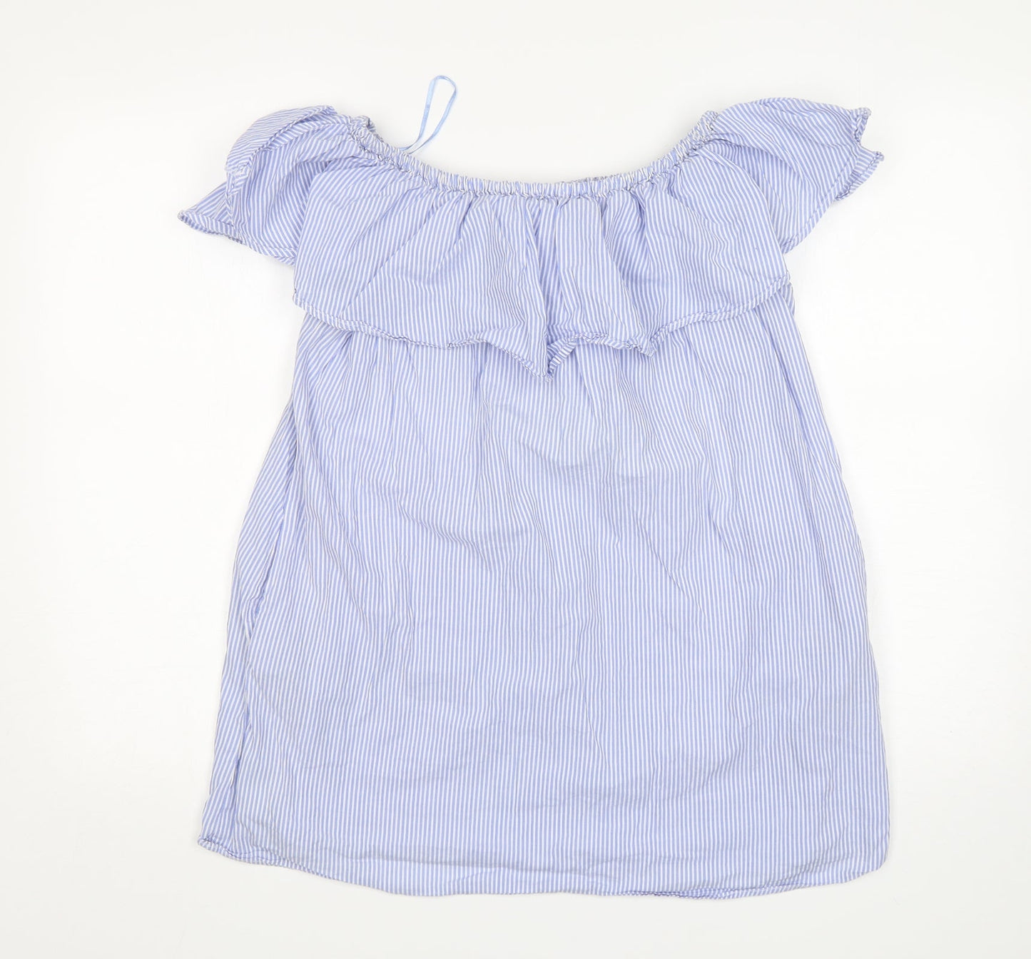 Womens UK Size S Zara Blue Basic Blouse