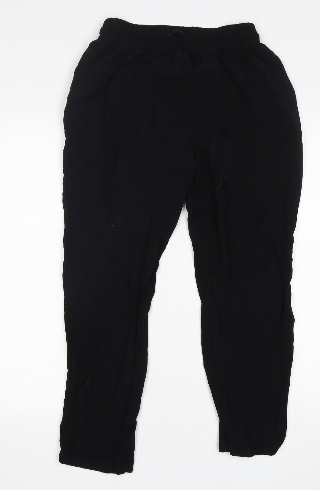 Now Womens Black  Viscose Trousers  Size 8 L26 in Regular