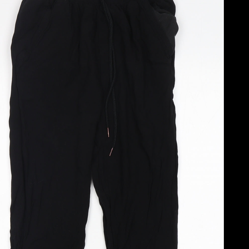 Now Womens Black  Viscose Trousers  Size 8 L26 in Regular