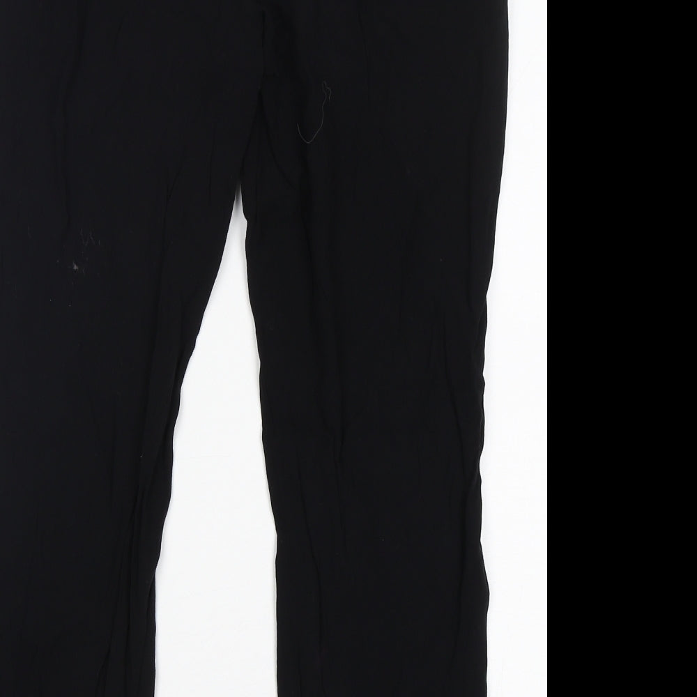 Now Womens Black  Viscose Trousers  Size 8 L26 in Regular