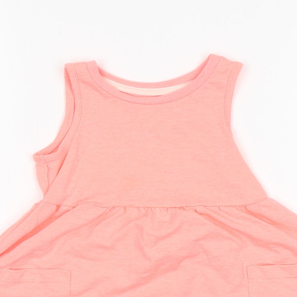 Nutmeg Girls Pink  Polyester A-Line  Size 18-24 Months  Round Neck