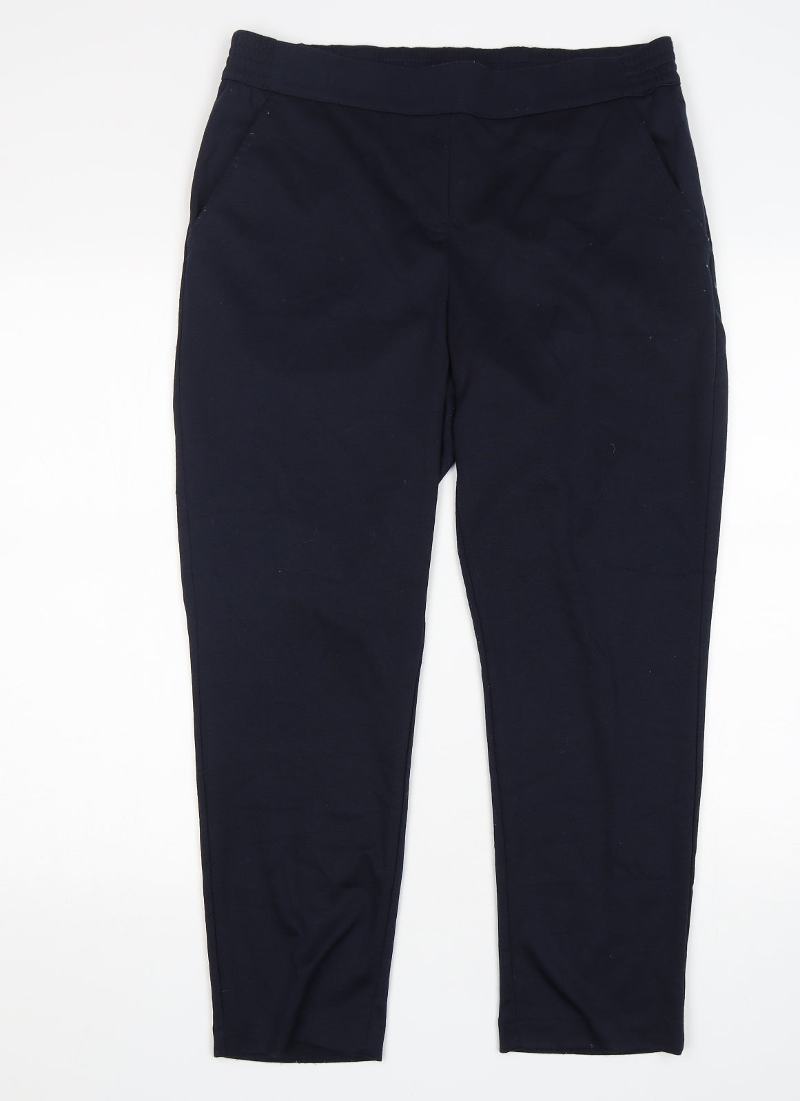 Classic Womens Blue  Polyester Trousers  Size 16 L27 in Regular