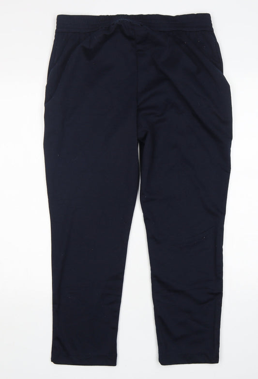 Classic Womens Blue  Polyester Trousers  Size 16 L27 in Regular