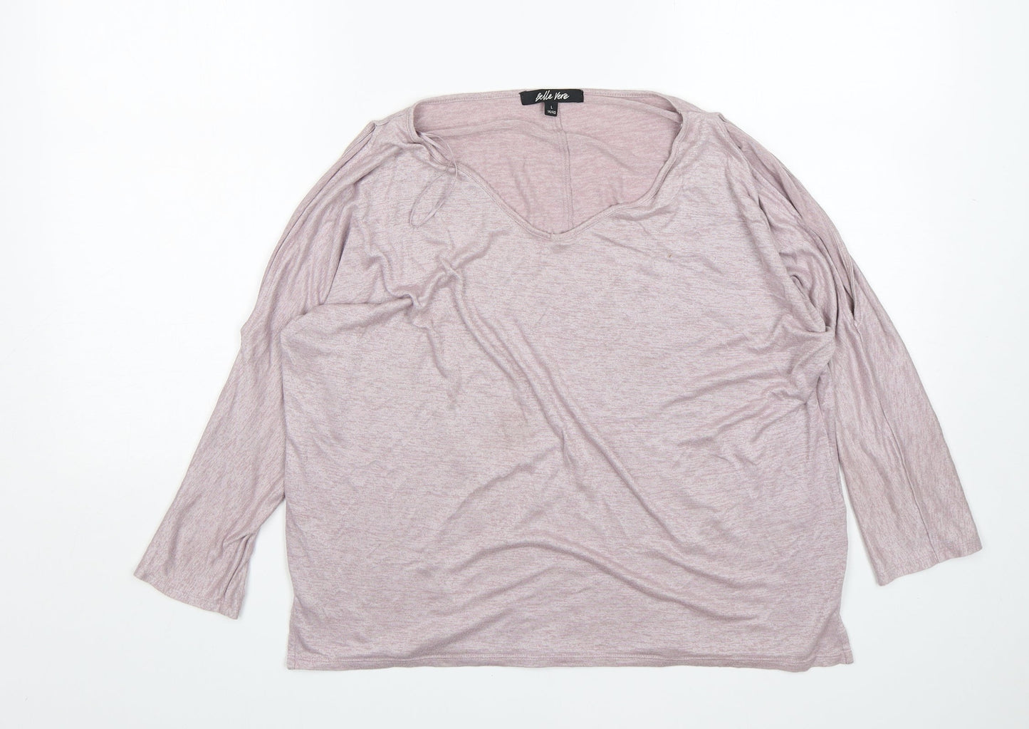 Womens UK Size L Belle Vere Pink Basic T-Shirt