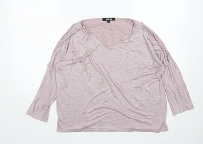 Womens UK Size L Belle Vere Pink Basic T-Shirt