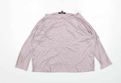 Womens UK Size L Belle Vere Pink Basic T-Shirt