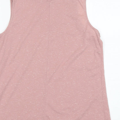 George Womens Pink  Polyester Basic Tank Size 12 Round Neck