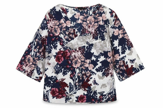 Womens UK Size 10 New Look Multicoloured Wrap Blouse