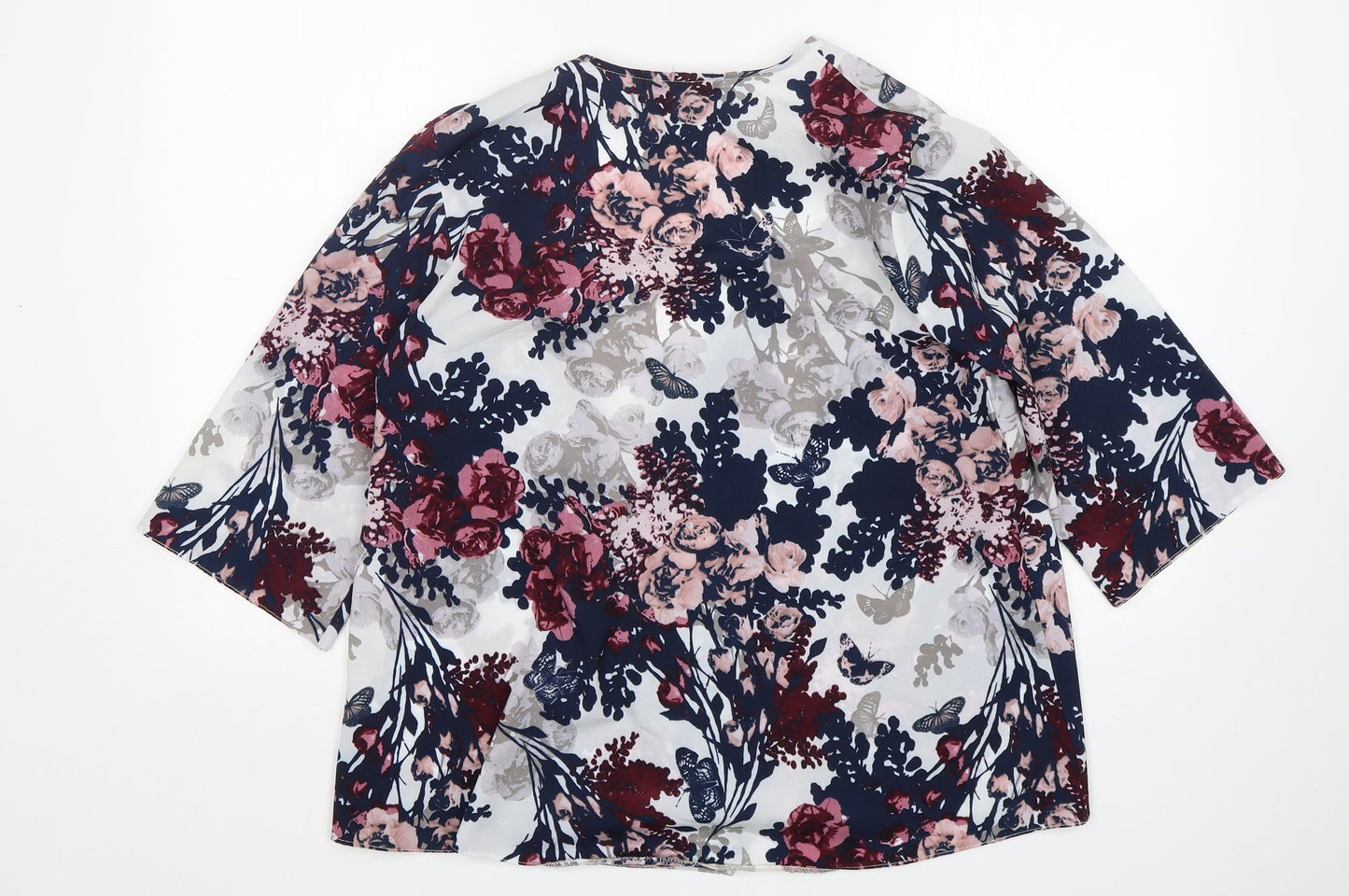 Womens UK Size 10 New Look Multicoloured Wrap Blouse
