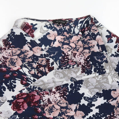 Womens UK Size 10 New Look Multicoloured Wrap Blouse