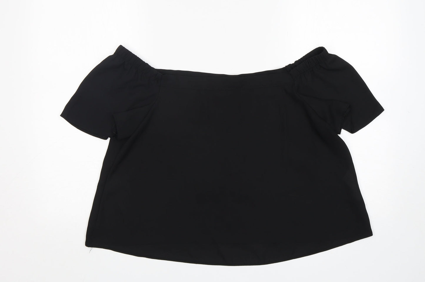 Womens UK Size 12 New Look Black Basic Blouse