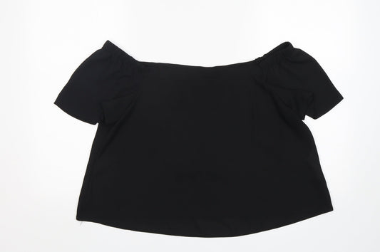 Womens UK Size 12 New Look Black Basic Blouse