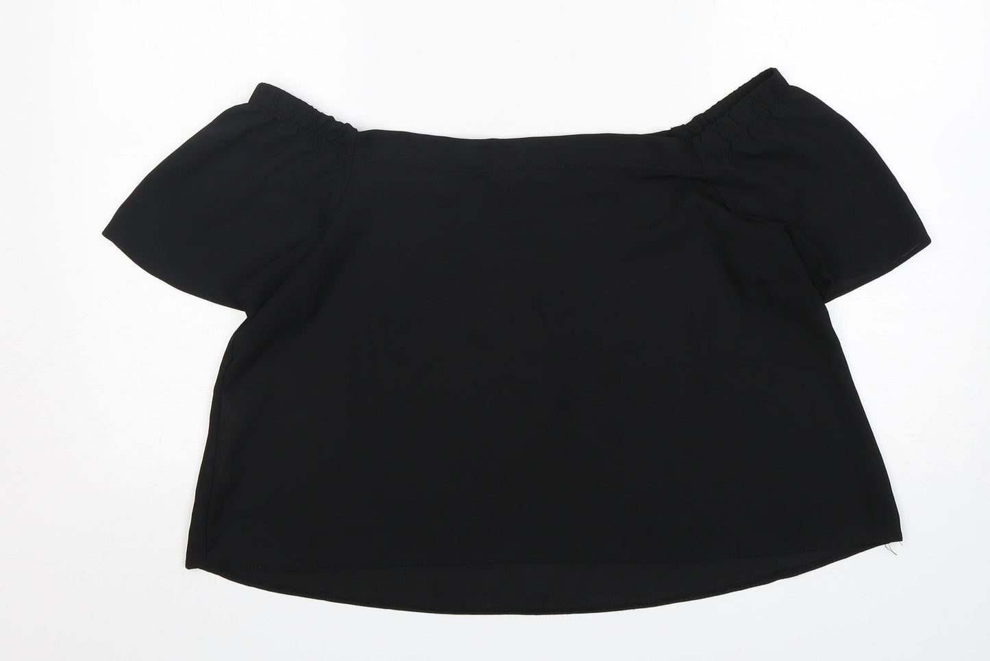 Womens UK Size 12 New Look Black Basic Blouse