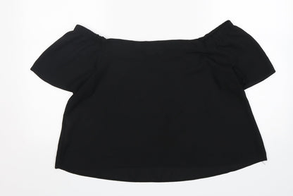 Womens UK Size 12 New Look Black Basic Blouse