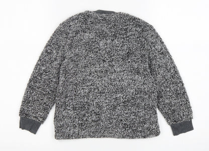 Back view of Bluezoo boys’ grey polyester pyjama top, size 4-5, years