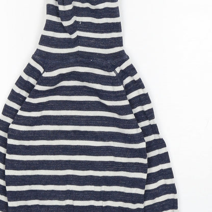 H&M Boys Blue Striped Cotton Pullover Hoodie Size 2 Years