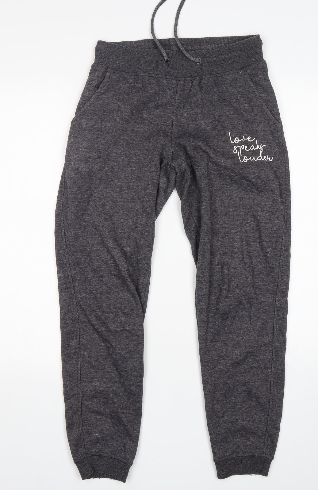 Primark Womens Grey  Cotton Sweatpants Trousers Size 2XS L28 in Regular