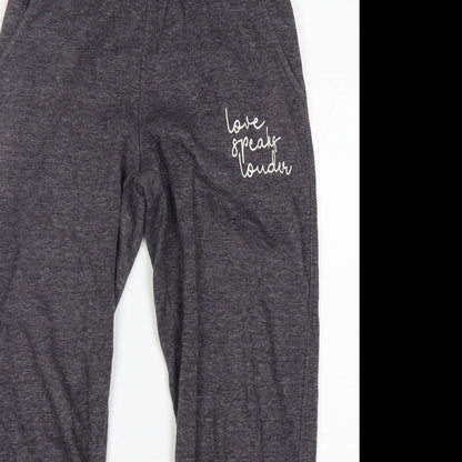 Primark Womens Grey  Cotton Sweatpants Trousers Size 2XS L28 in Regular