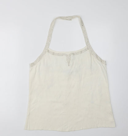 Statement Womens Ivory  Viscose Basic Blouse Size 18 Halter