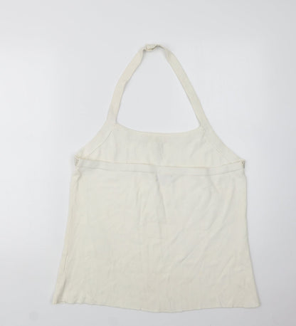 Statement Womens Ivory  Viscose Basic Blouse Size 18 Halter