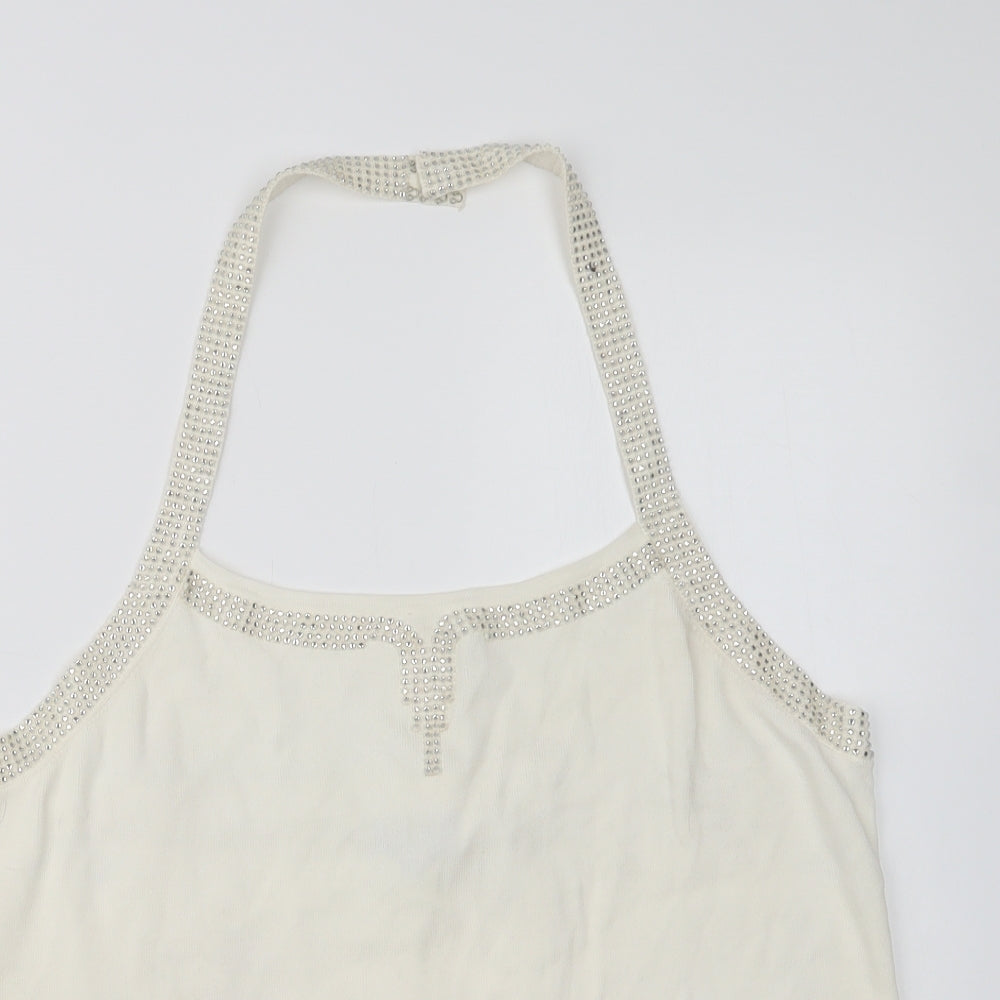 Statement Womens Ivory  Viscose Basic Blouse Size 18 Halter