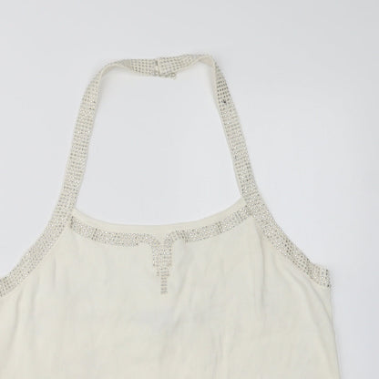 Statement Womens Ivory  Viscose Basic Blouse Size 18 Halter