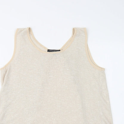 Womens UK Size L Green Envelope Beige Basic Tank