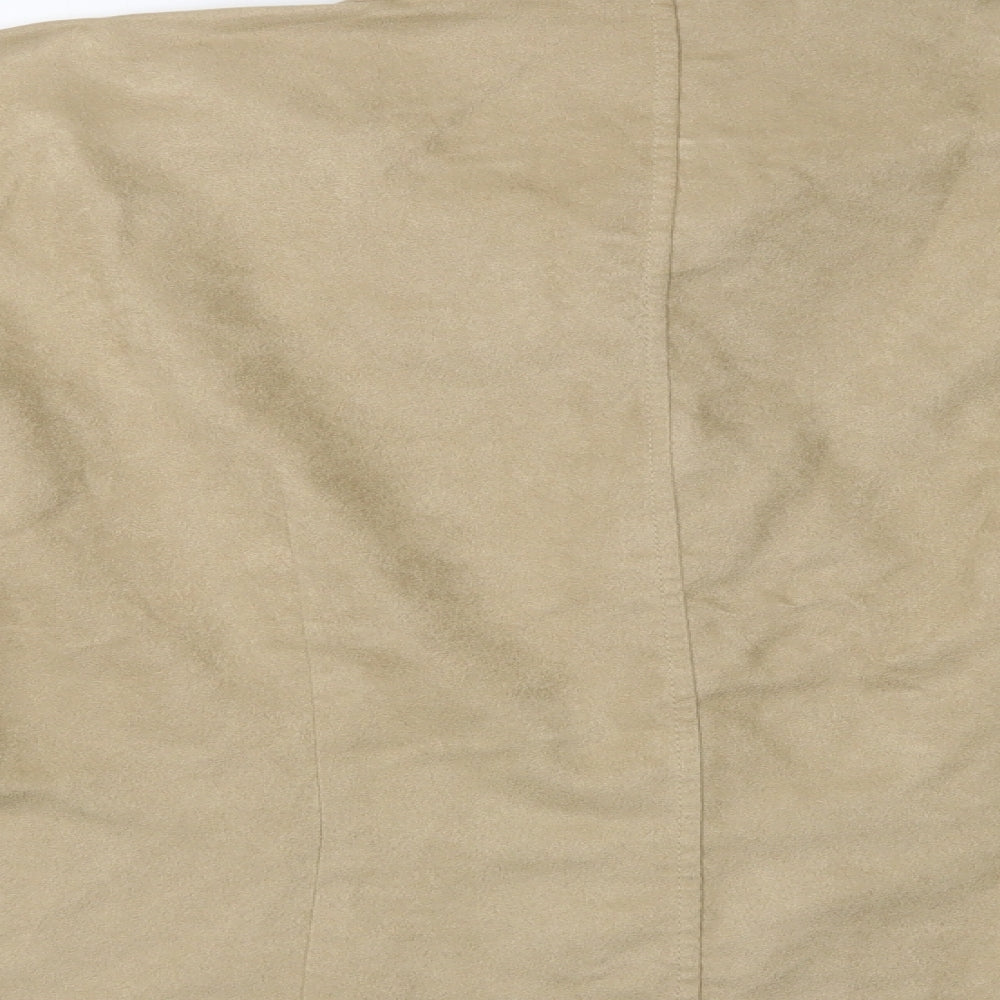 M&S Womens Beige  Polyester Basic Button-Up Size 18 Collared